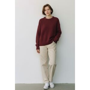 American Eagle Outfitters Maroon Crew Neck Sweater